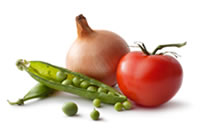 english vegetables on a white background